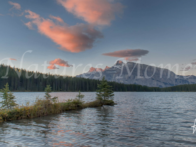 Glorious Morning Sunrise over Two Jack Lake